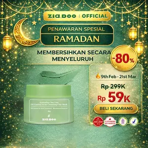 [COD-Ramadan Promote] ZIA.DOO Australian Tea Tree Clay Mask 100g/60g Face Mask Masker Wajah Mengontrol Minyak Menghilangkan Jerawat Menghapus Bintik-bintik Gelap Perawatan Kulit