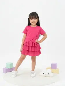 Dearblouse Crop Top Anak Korean Style Lana Top Lengan Pendek Bahan Cotton Combed 30s