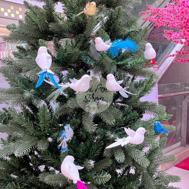 Ornamen Natal Burung Putih Isi 4 Hiasan Aksesoris Pohon Natal Christmas Tree Dekorasi Burung Merpati Hadiah Souvenir Gantungan Kualitas Terbaik Murah Grosir 2