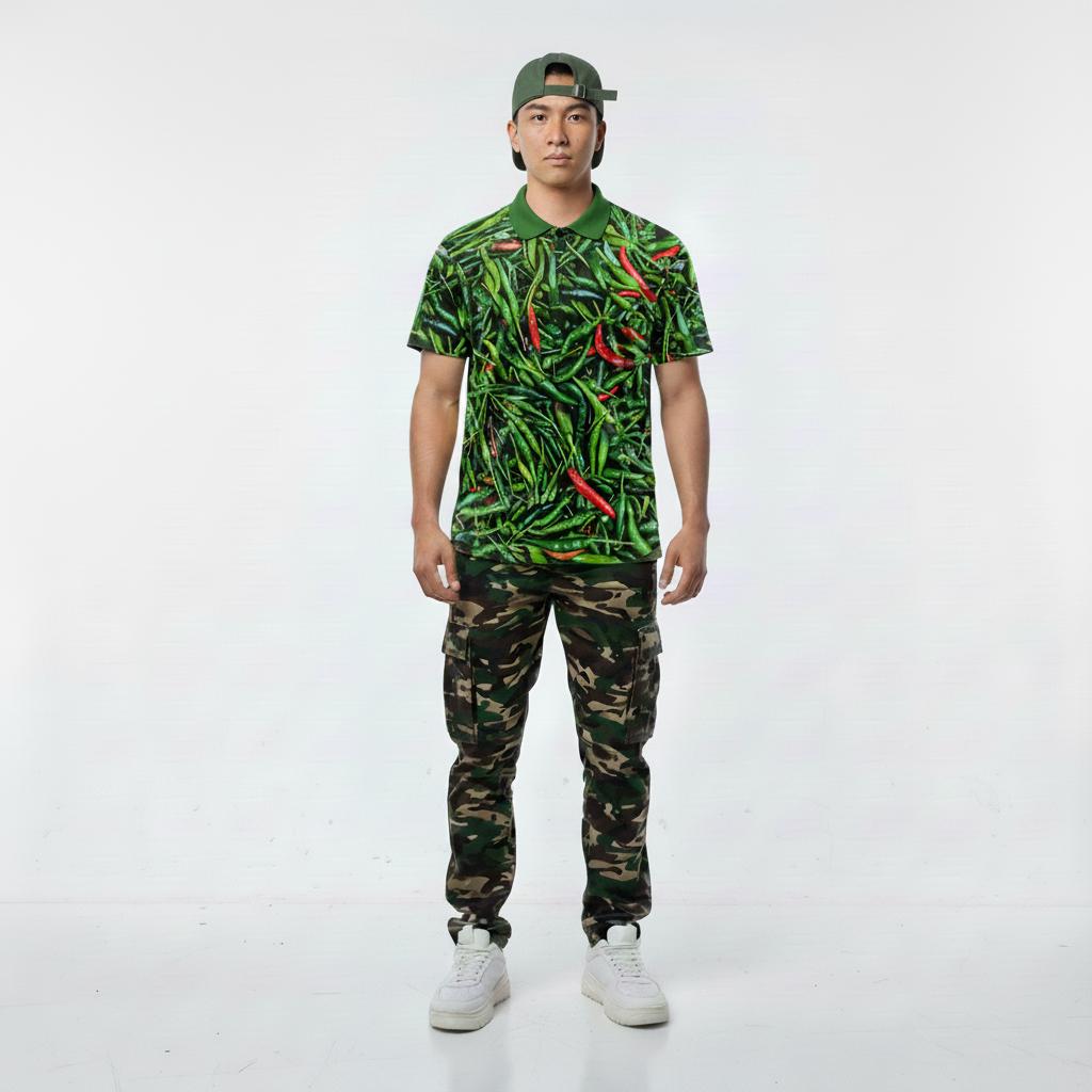 kaos cabe ijo kaos cabe rawit jersey cabe hijau kaos sayuran kaos unik kaos sayur balap kaos printing 3d motif sayur kaos fullprint kaos pria wanita kaos distro kaos murah Fit Polyester