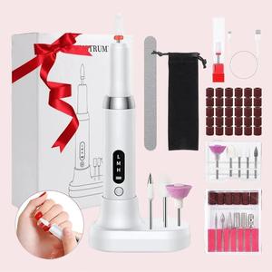 beauyork pulidora eléctrica de uñas profesional con 12 accesorios carga inalámbrica y usb para manicura y pedicura en casa multifunción y potencia profesional