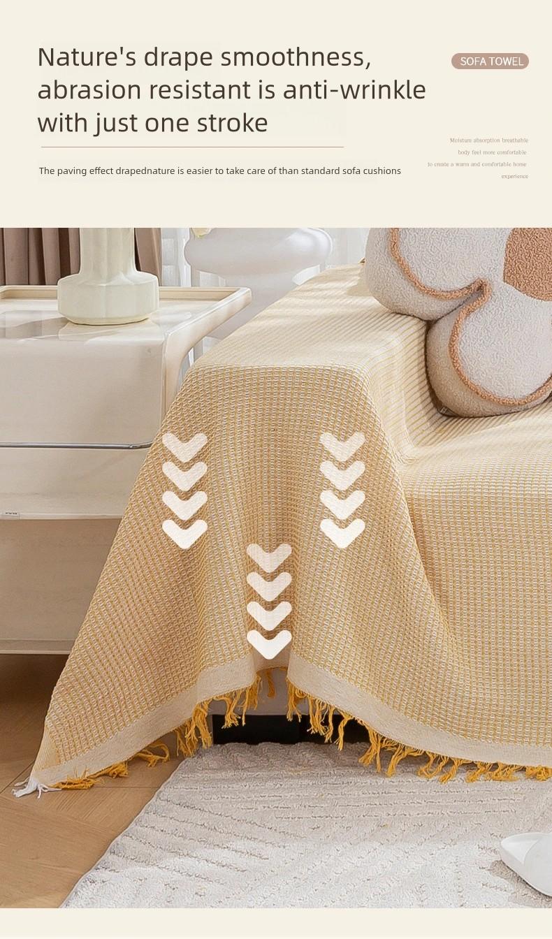 Warna murni Sofa Selimut Sofa Penutup Sarung Pelindung Sofa Antiselip  Selimut Sofa 1 2 3 4 Seater Sofa Blanket 3