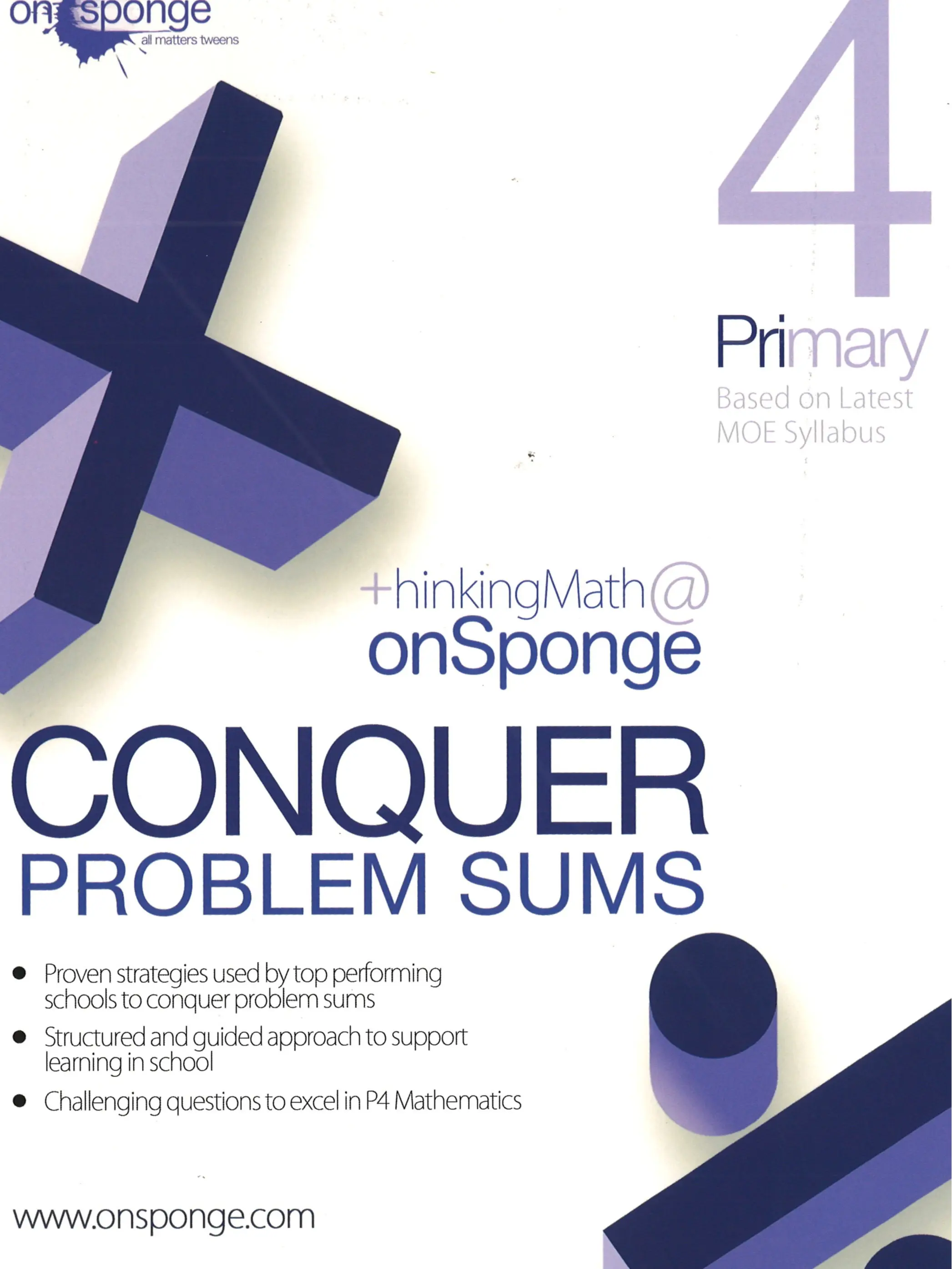 Primary 4 Conquer Problem Sums - Math Assessment Book by onSponge