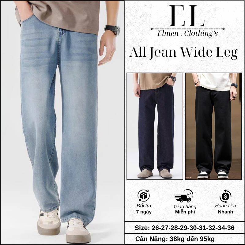 Quần jeans suông ống rộng rộng nam chất vải denim, phong cách trẻ trung năng động phù hợp đi học, đi chơi, đi làm.