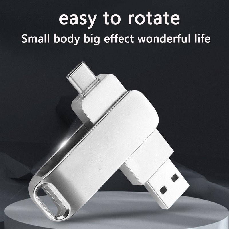 TYPEC Flashdisk OTG USB 3in1 Kecepatan Tinggi Driver Flash Logam USB 256gb 512gb 1tb 2tb USB Flash Drive Untuk Hp/Komputer Android Dan Perangkat Lainnya Storage 2
