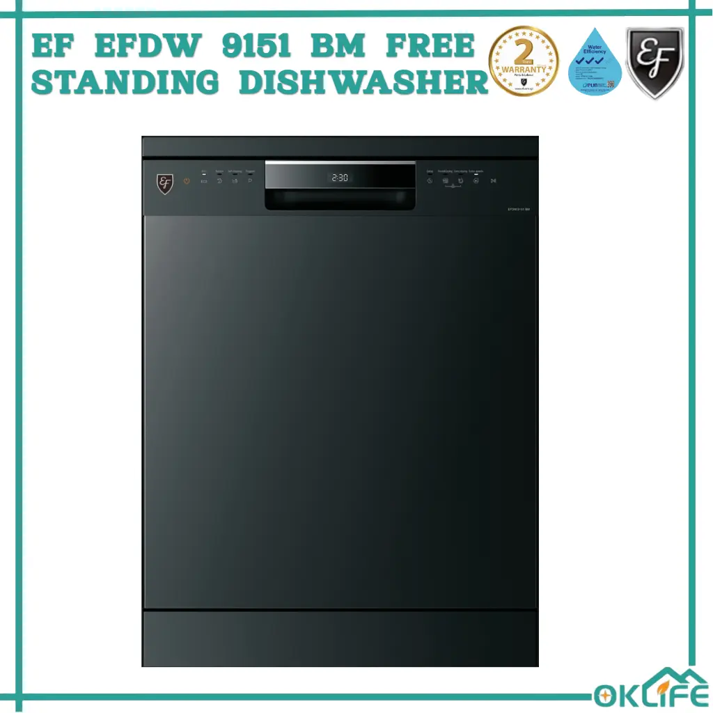 [OKLIFE. SG]EFDW 9151 BM-EF Free Standing Dishwasher