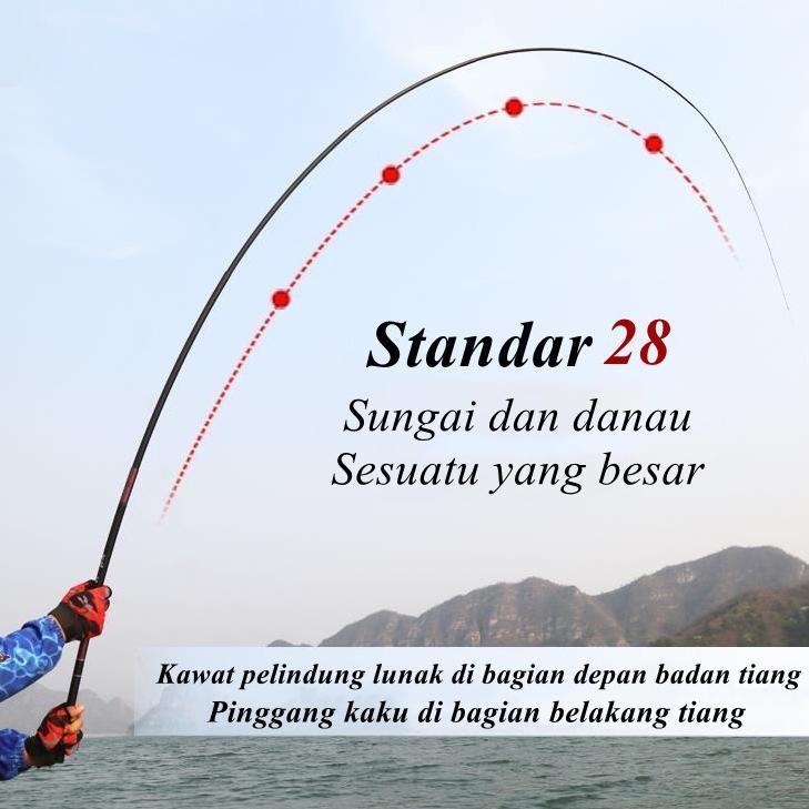 Aquapro - Joran Tegek Lentur Ukuran Panjang 1.80M-6.30M Kualitas Tinggi Super Ringan Serat Kaca Keras Tangan Pancing Portabel Teleskopik High Quality Produk Alat pancing Ikan 4