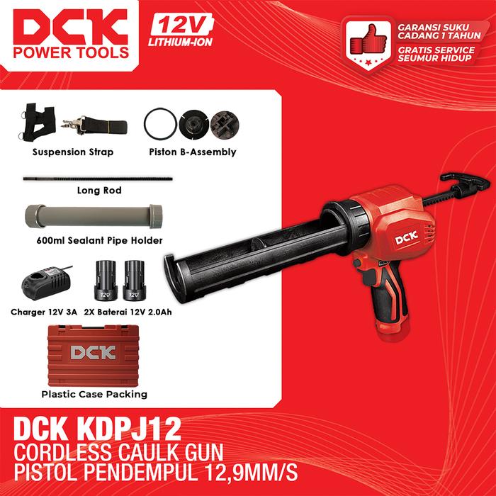 Gambar DCK Cordless Caulk Gun / Mesin Silent Pendempul 12.9mm/s KDPJ12 dari DCK Power Tools Indonesia Kota Administrasi Jakarta Barat Tokopedia