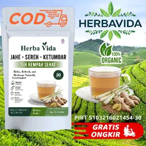 Teh Herbal Jahe Serai & Ketumbar – Minuman Hangat Sehat, Menghangatkan tubuh Membantu Pencernaan -  Rempah Instan Tea
