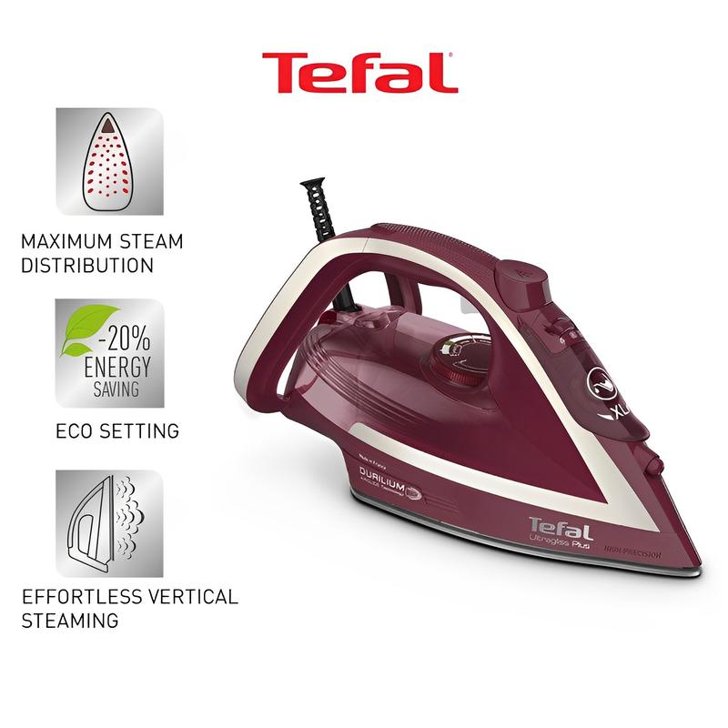 Tefal Steam Iron Ultragliss Plus (Red) FV6820 0