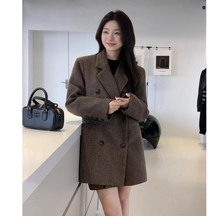   QC 2471-2475  Áo Khoác Dạ Măng Tô Dạ Nữ Form Rộng Hàn Quốc - Áo Khoác Thời Trang Thu Đông Công Sở Chất Liệu Cao Cấp Thoáng Mát Màu Đen Xám Style Công Sở Nữ Tính    NHẬN LÀM THEO YÊU CẦU   