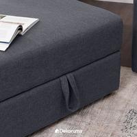 Gambar Dekoruma Michi Storage Sofa Stool Kain | Sofa Penyimpanan Barang - Abu-abu Tua dari Dekoruma Official Store Kab. Bekasi 2 Tokopedia