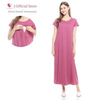 Gambar Dress Busui Friendly Bukaan Kanan Kiri untuk Ibu Hamil - Happymomma - Frappucino dari Baju Hamil Menyusui Happymomma Kota Tangerang Selatan 1 Tokopedia