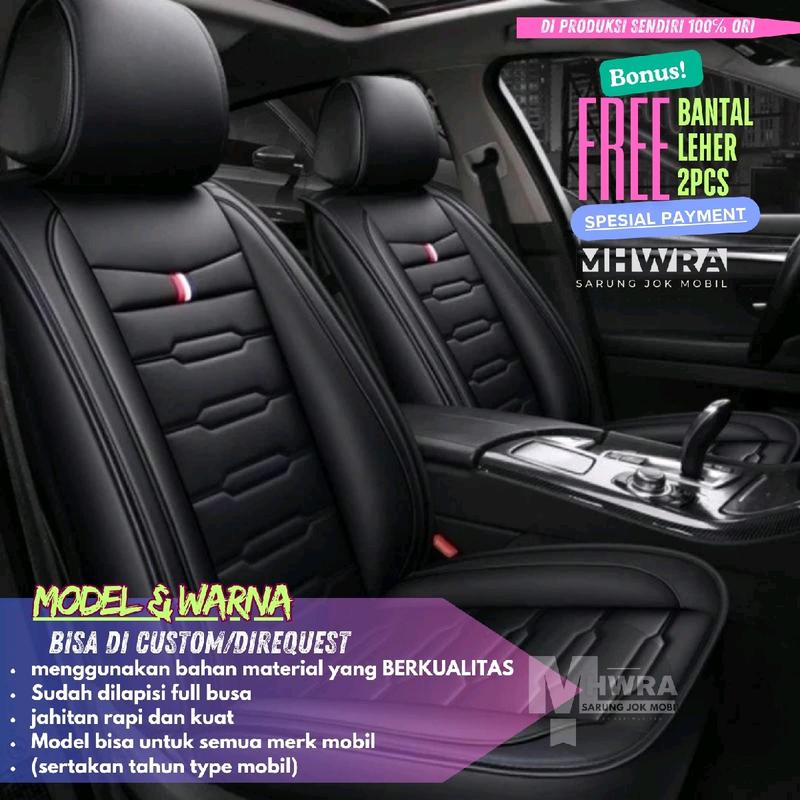 Sarung jok mobil calya sigra full 3 baris bahan kulit sintetis Astra grade A (harga standar) toyota daihatsu CALYA SIGRA Car COD bayar ditempat 9