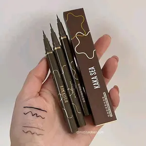 KAKA SEA Eyeliner Pena Slim Ulat Sutra Berbaring Cair Tahan Air Cepat kering Eyeliner Riasan Mata Tanpa Noda