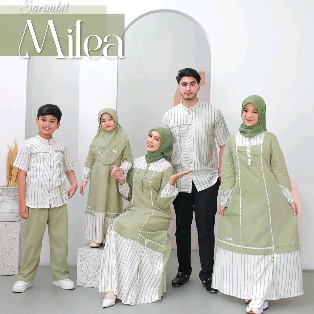 MILEA SAGE Sarimbit Raunapride Terbaru Baju Lebaran Keluarga 2025 Toko Busana Saffa Seragam Couple Syari