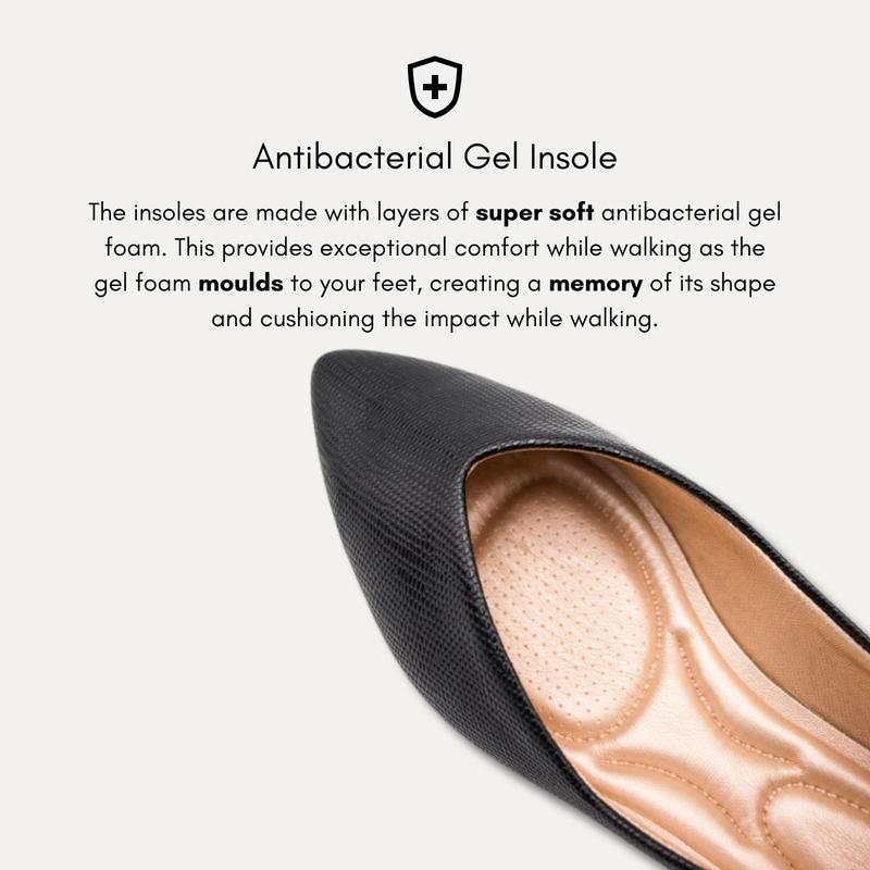 Product Introduction of DEAR BLISS Leticia Heart Black Pointed Toe Flats 4