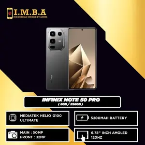 INFINIX NOTE 50 PRO ( 8GB/256GB ) GARANSI RESMI INDONESIA | UP TO 16GB EXTENDED RAM | HELIO G100 ULTIMATE | 6.78" FHD+ AMOLED | NFC | 50MP OIS CAMERA