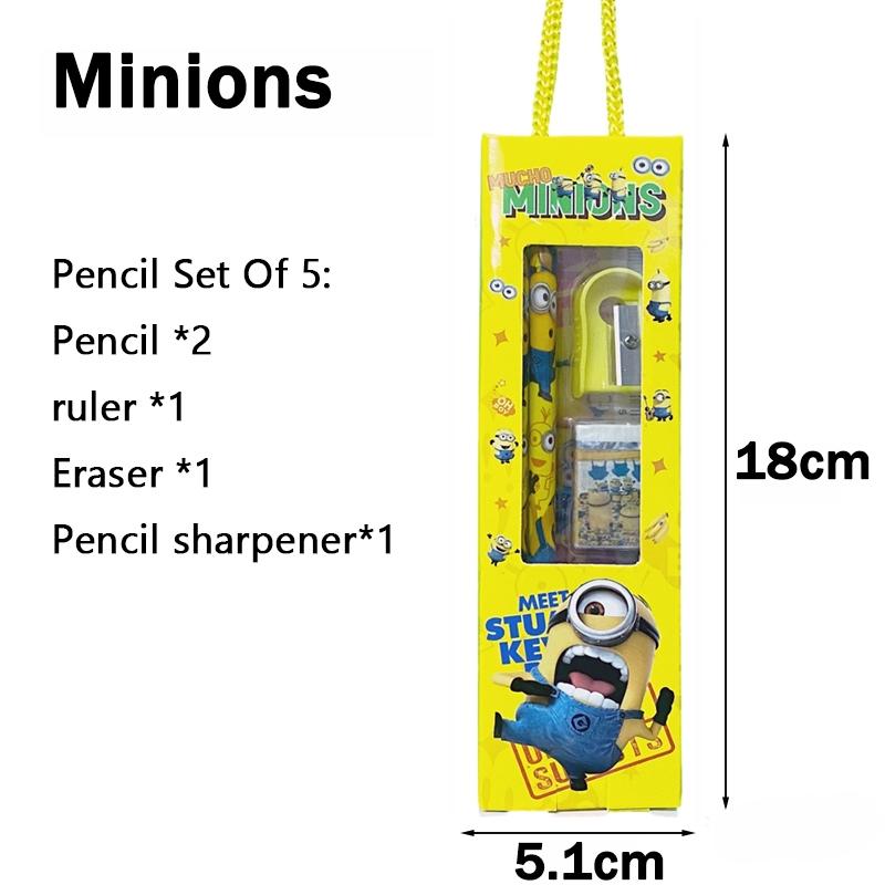 Product Introduction of Pencil Characters 5 in 1 Study Set Student Gift Portable Stationery Set Gift Box Present Gift Pencil 33
