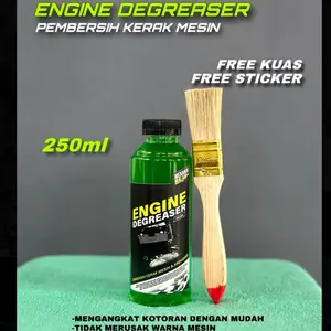 engine degreaser mekanik malam pembersih kerak mesin ampuh 250ml free kuas & sticker mekanik malam mengangkat kotoran dengan mudah tidak merusak warna mesin