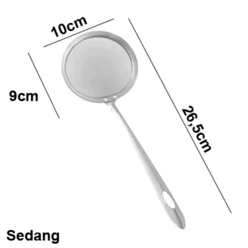 Saringan Halus / Serok Rapat Ampas Minyak Penggorengan Steinless Steel / Saringan Tirisan Minyak Serbaguna Stainless Kitchenware 4