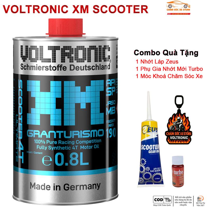 nhớt tay ga Voltronic XM Scooter - Tặng Kèm 1 Láp Zeus 1 Phụ Gia Nhớt Mới Xado Very Turbo Và 1 Móc Khoá Chăm Sóc Xe