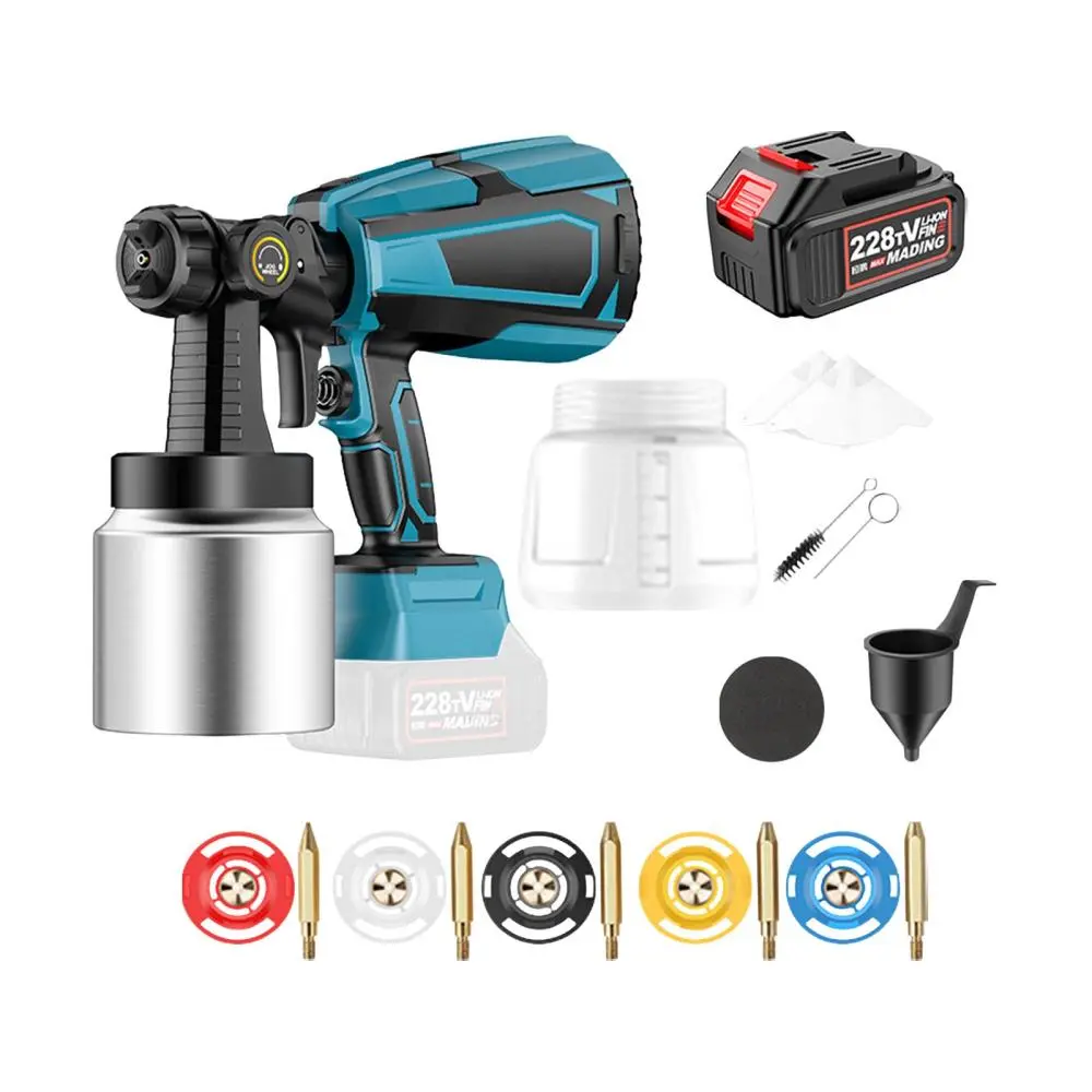 Paint Sprayer Cordless 1000ml Portable Coating and Painting Tools Paint Sprayer for Exterior Furniture Cabinet Home Ceiling
