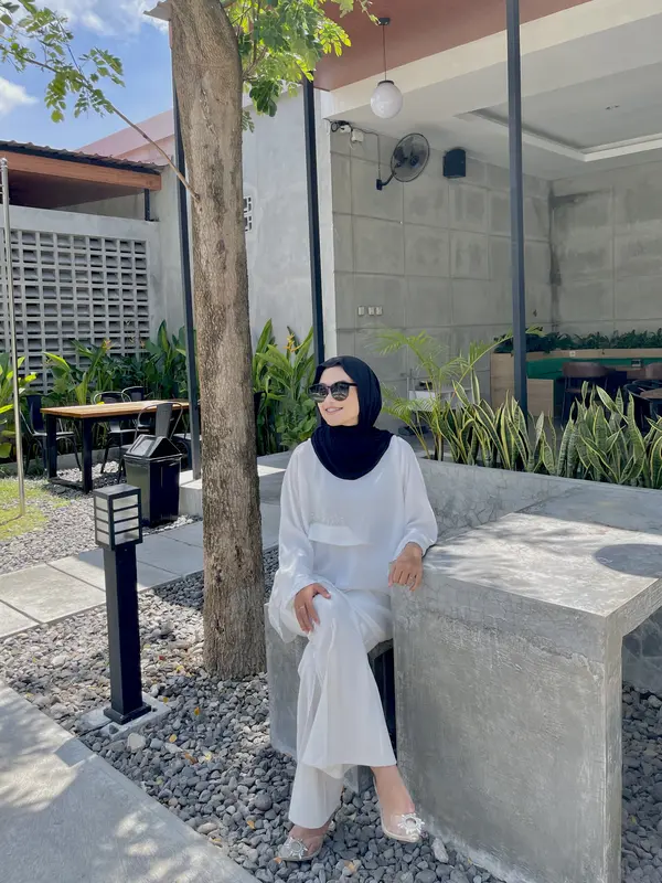 ALISA KAFTAN BLOUSE RAYA SILK Simple Muslim Payet Atasan Lebaran 5
