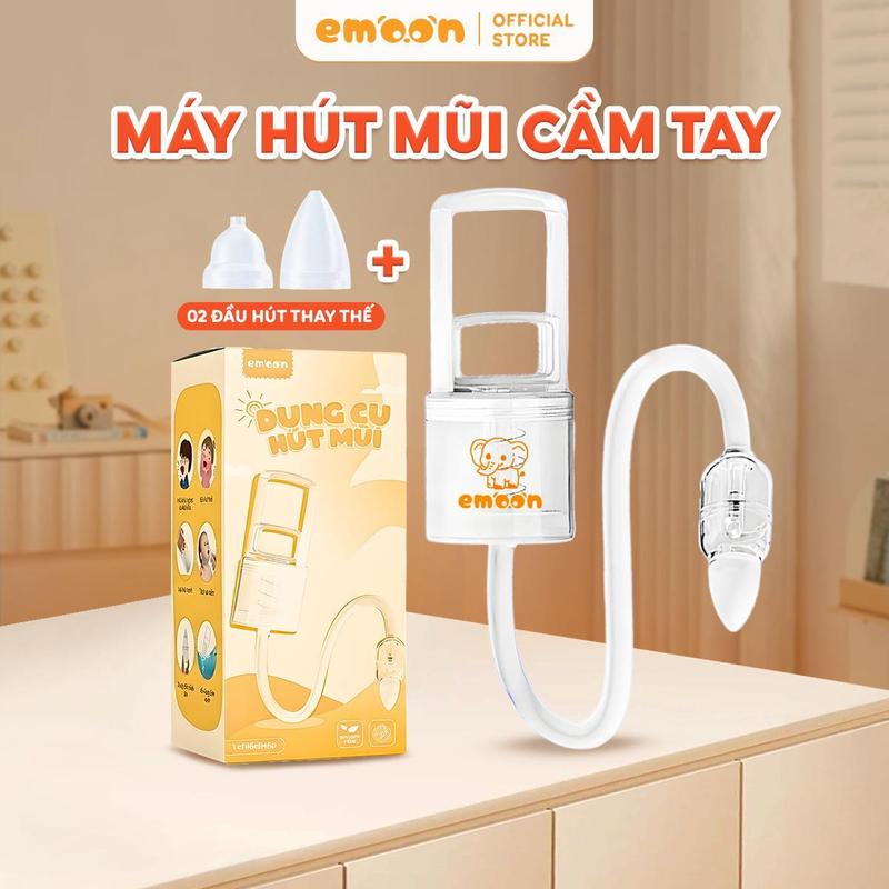 [DEAL GIỚI HẠN] Dụng Cụ Hút Mũi Cho Bé Emoon, Đầu Hút Silicone Mềm Mại An Toàn, Lực Hút Mạnh, Hạn Chế Chảy Ngược, Không Tạo Tiếng Ồn, Hút Mũi Cầm Tay, Hút Mũi Kéo Tay