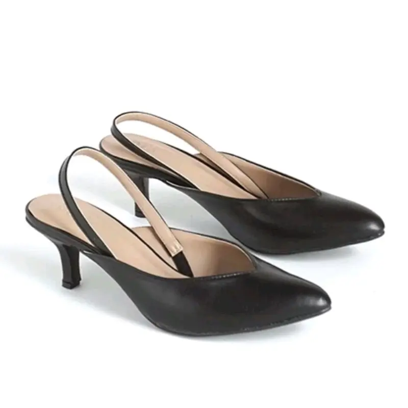 sandal heels wanita bapau karet/ hak 5 cm High 3