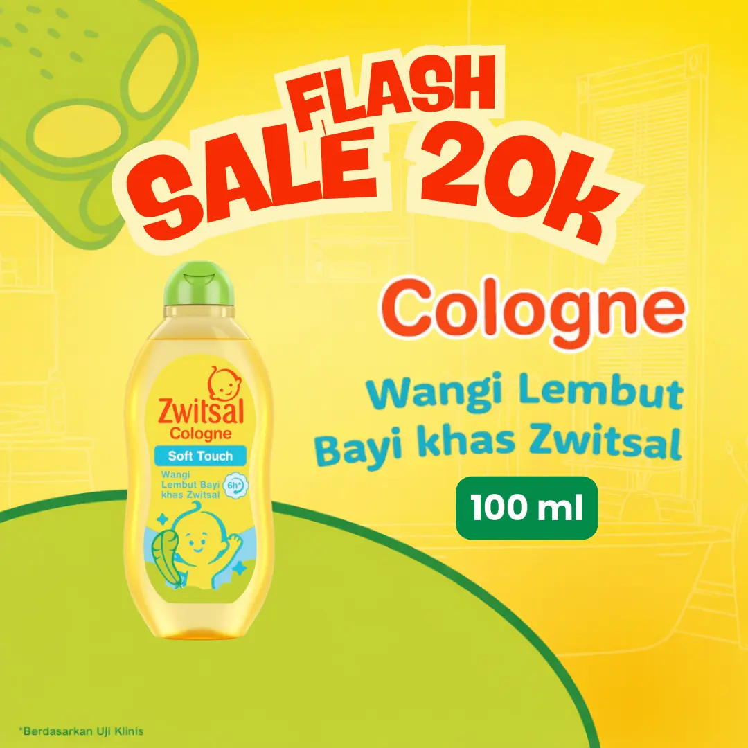 [FLASH SALE] Zwitsal Cologne Natural Soft Touch 100Ml - Minyak Wangi Baby Cologne