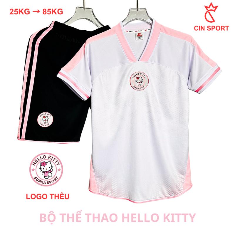 BỘ QUẦN ÁO THỂ THAO HELLO KITY NAM NỮ CHẤT VẢI MÈ COOL USA CAO CẤP, CO GIẢN, THOÁNG MÁT, KHÔNG XÙ LÔNG. BỘ HELLO KITTY, ÁO BÓNG ĐÁ HELLO KITTY, ÁO ĐÁ BANH NỮ - NAM XINH