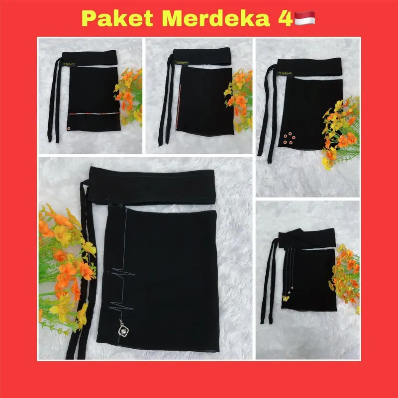PAKET NIQOB MERDEKA  | Matt Sifon Silky Premium | Paket Hemat Niqab Cadar Bandana Wolfis Terbaru Niqob 2 Layer 3