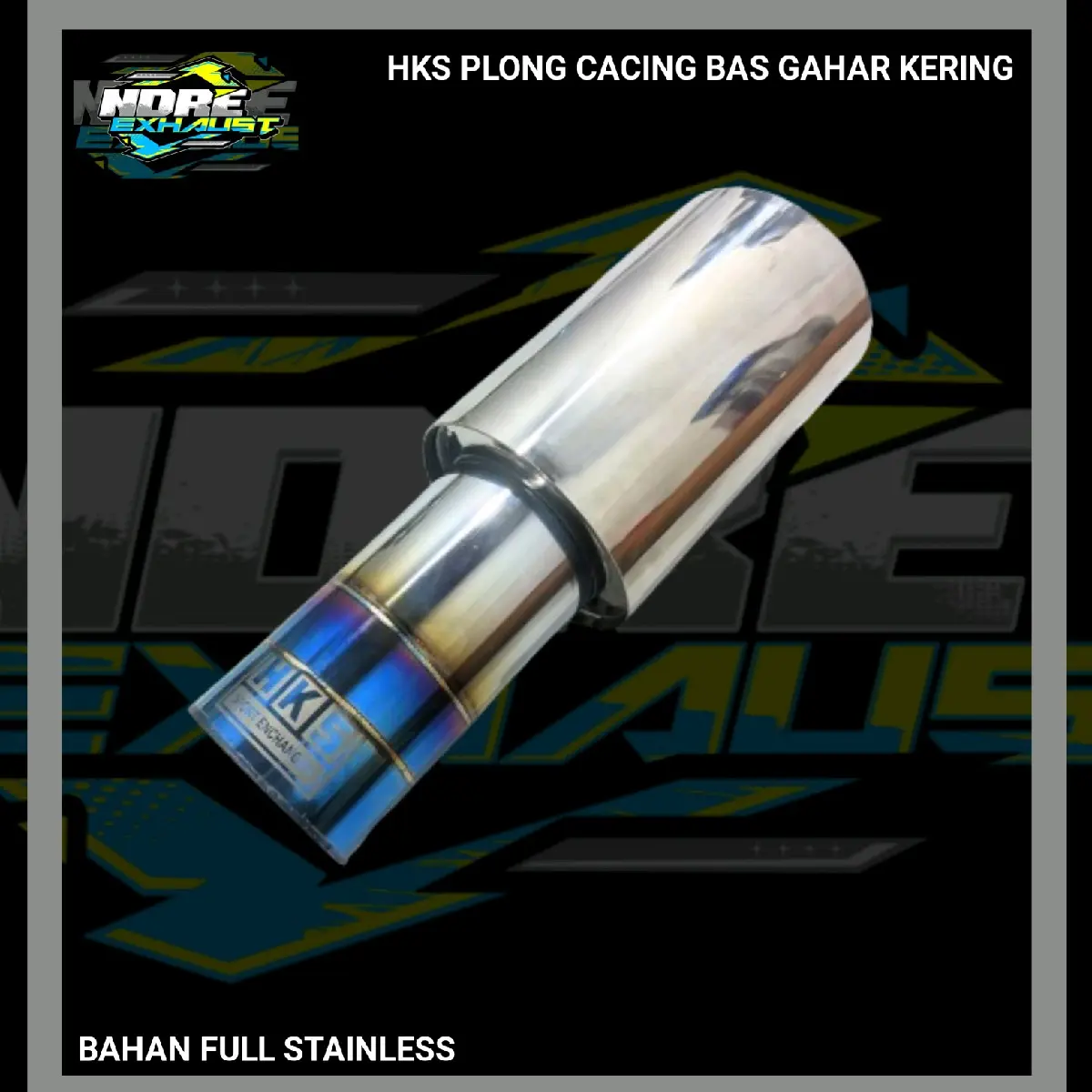 KNALPOT MOBIL HKS PLONG CACING BAS GAHAR KERING FUL STAINLESS racing