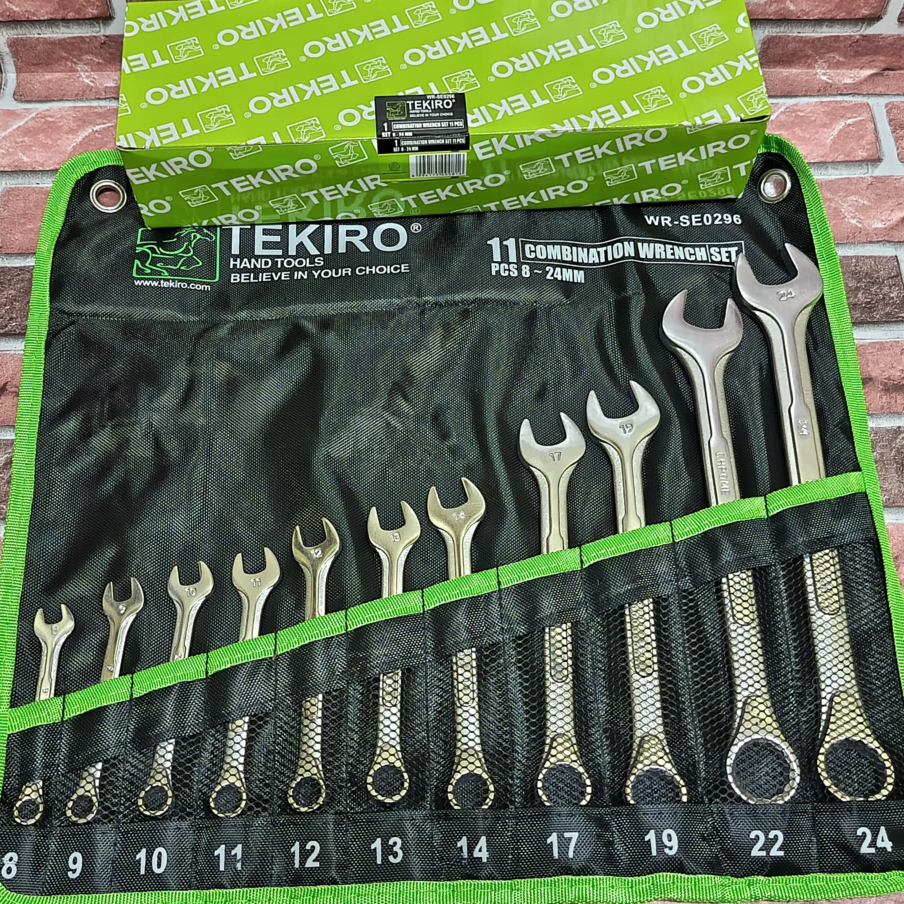 Combination Wrench Tekiro / Kunci Kombinasi Ring Pas Set 8-24Mm 11Pcs / Cod ( Bayar Ditempat )