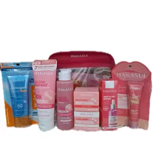 Kemasan Terbaru Hanasui Glow Expert Series dengan tambahan Sunscreen SPF50+ dan Lip Sleeping Serum Hanasui