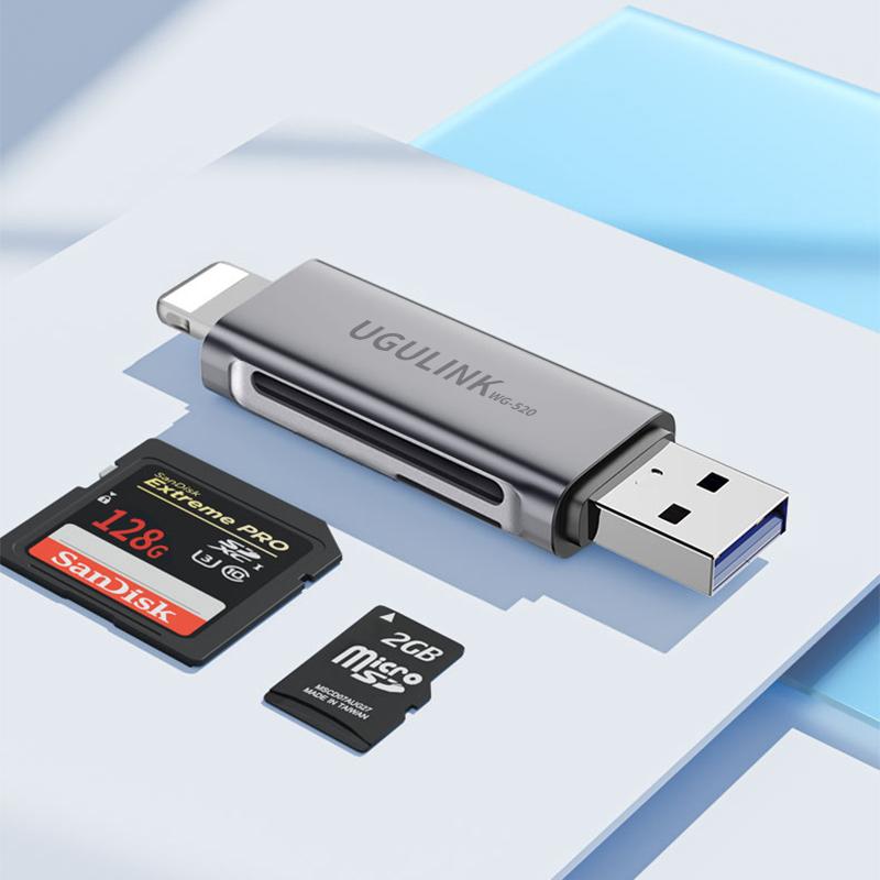 Bộ Chuyển Đổi OTG, UGULINK, 4 trong 1, USB Type-C và USB-C Iph, Tương thích với Máy Ảnh, SD Card, MicroSD, TF Card, Đầu đọc thẻ nhớ, Thích hợp cho máy tính xách tay và điện thoại, Lựa chọn tốt nhất cho máy ảnh và camera giám sát