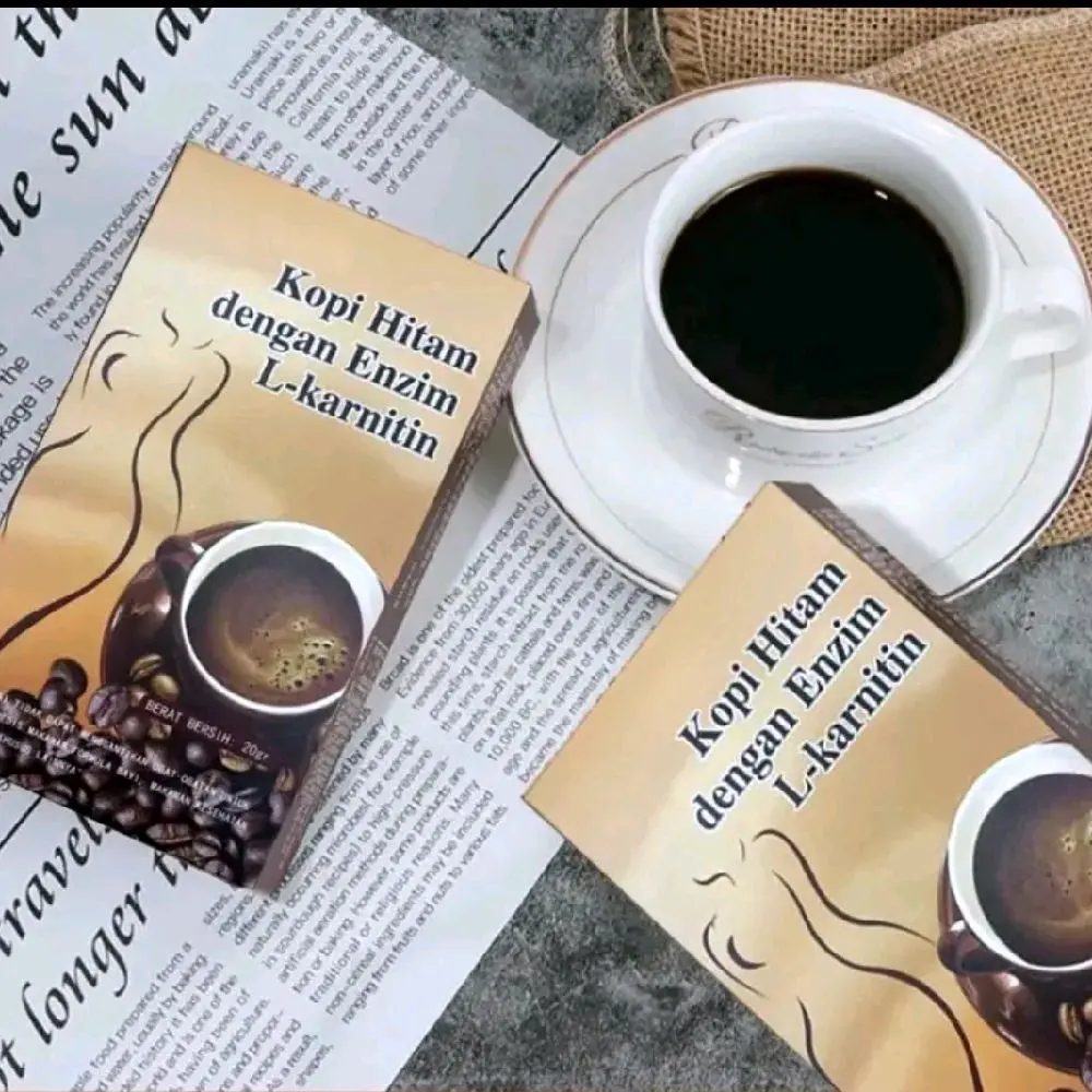 Kopi Hitam 0gula 0kalori - Bubuk Kopi Hitam Robusta dengan Karnitin - Coffee, Black