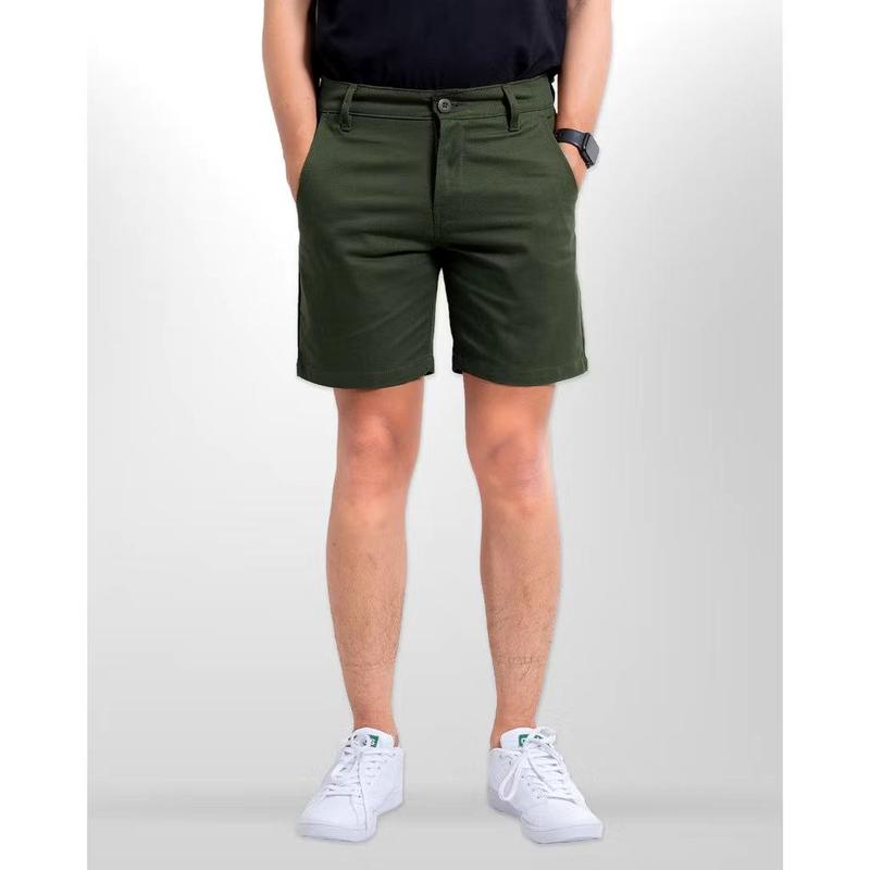 57 ID CHINO PENDEK PRIA BAHAN KATUN TIDAK MELAR Shorts Celana Hitam Distro Dewasa Casual Surfing Cowok 7