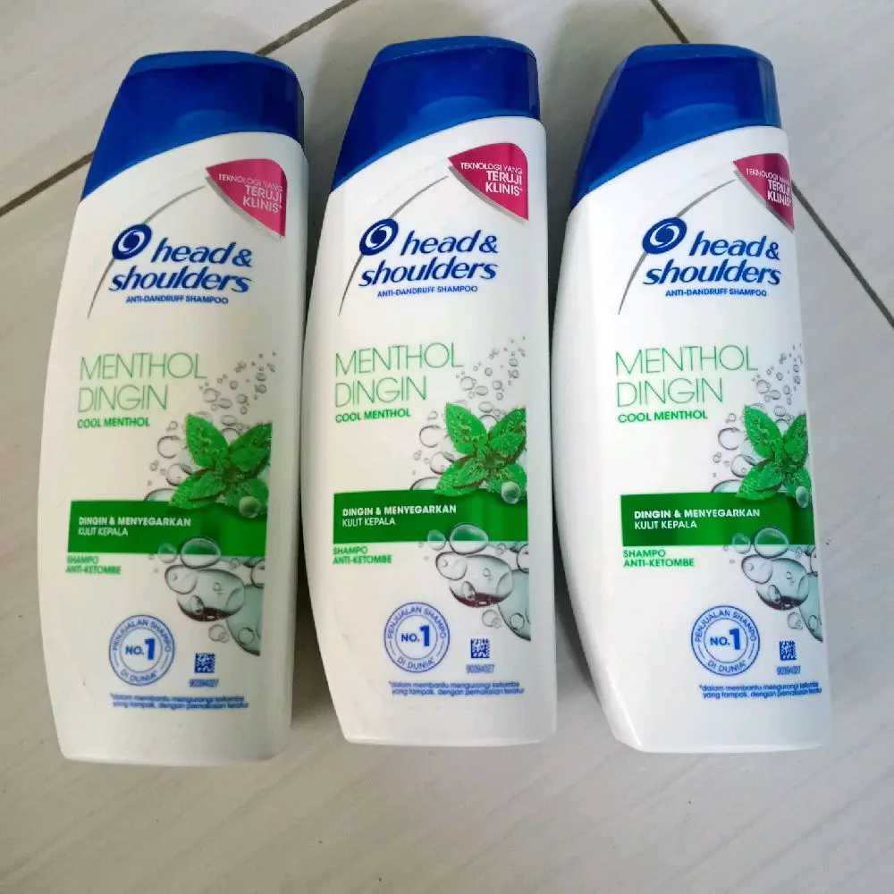 (paket murah isi 2 pcs)shampoo head& soulders coll menthol 160 ml Sampo ginseng shampoo hair care
