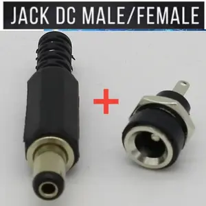 Sepasang Jack DC 5.5x2.1 mm Connector Male Female
