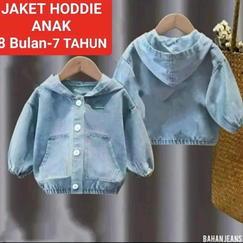 KALEA - JAKET HOODIE JEANS ANAK ANAK MODEL KEKINIAN 0