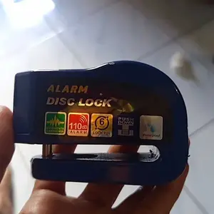 Alarm Gembok Motor Anti Maling Disc Lock Kunci Rem Cakram Waterproof Bahan Metal Kuat Aman Tahan Air & Serbaguna