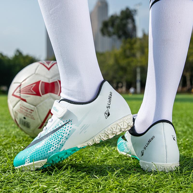 Product Introduction of JINTOHO Kids Soccer Shoes Society Children School Football Boots Cleats Grass Sneakers Boy Girl Outdoor Athletic Training Sport Footwear 43