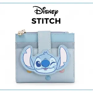 Disney Dompet CardHolder X Stitch Unik & Menarik dengan Gambar Stitch Lucu Cocok untuk Kartu dan Uang Aksesori Menarik dompet kartu dan uang anti dompet tipis