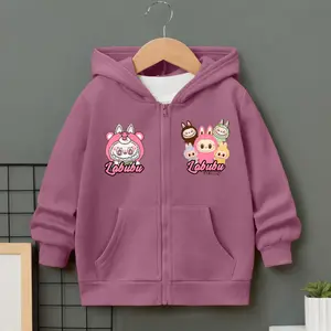Jaket Anak Perempuan Karakter Labubu Usia 3-13 Tahun Jacket Resleting Anak Cewek Terbaru jaket anak Cewek