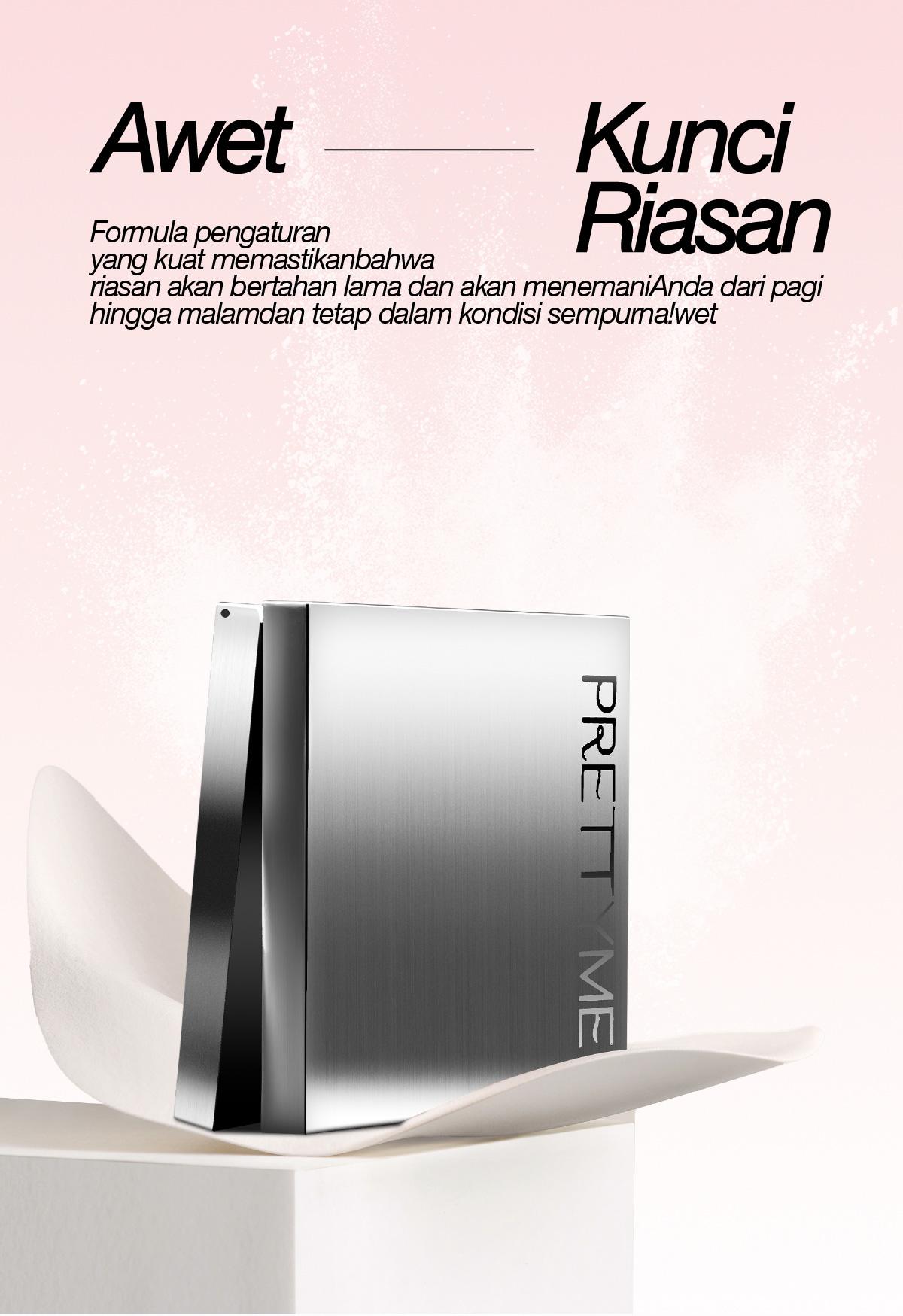 [BPOM] PRETTYME Two Way Cake | Matte foundition Bedak padat Smoothing powder Oil control powder | Anti noda Tahan keringat Fiksasi riasan tahan lama compact powder powder