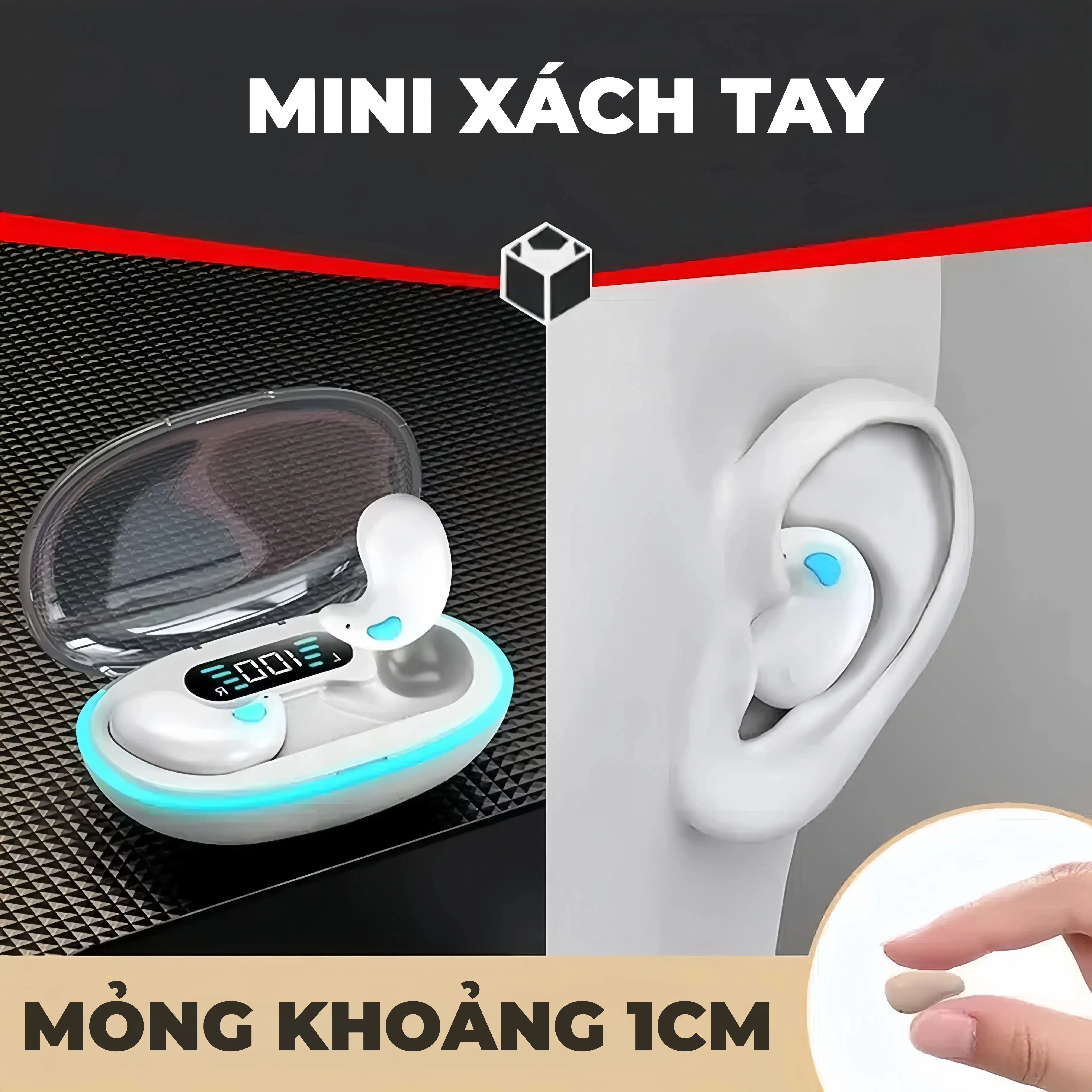Tai nghe ngủ X55 [2 Quà tặng miễn phí]  1 Nhãn dán hoạt hình+1 Bao tay chơi game, Âm thanh nổi mức HiFi,  iPX5 Chống thấm nước Tích hợp Mic, Cho tai nghe điều khiển cảm ứng iPhone và Andriod | BigBuy360 - bigbuy360.vn