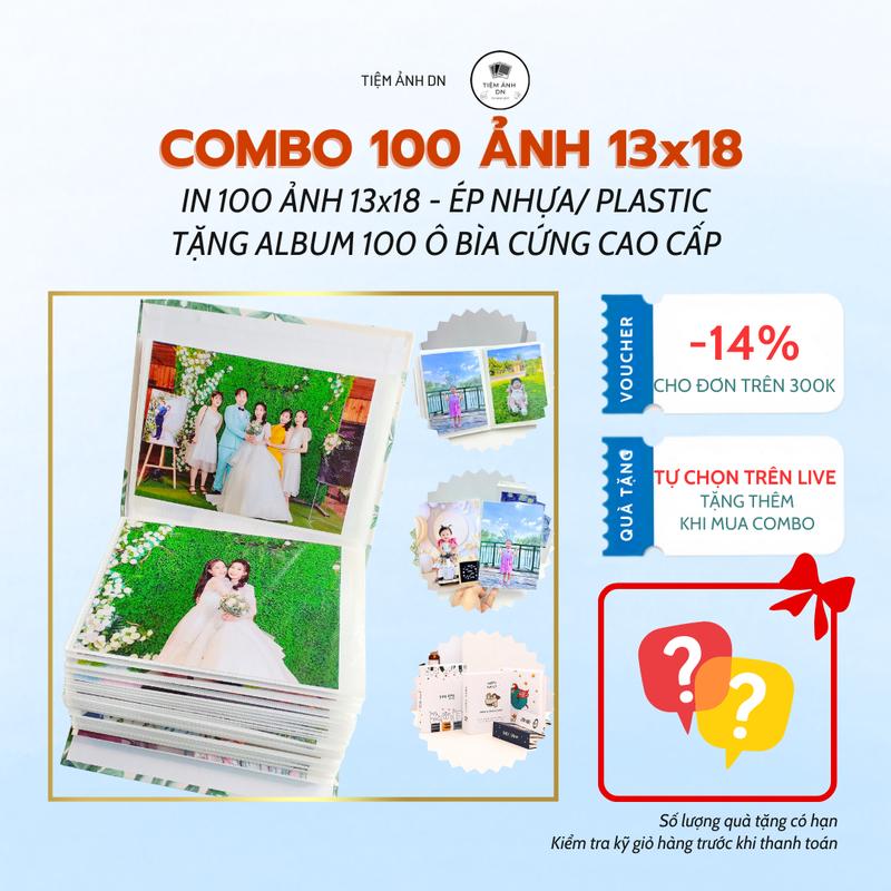 [CB 100 ẢNH 13x18 - ÉP NHỰA - TẶNG ALBUM] Kích cỡ 13x18. Đã ép nhựa, bền màu. Hỗ trợ chỉnh sáng, chỉnh màu. Phù hợp in ảnh lưu giữ kỉ niệm, decor, ảnh to, rõ, đẹp. Có album đựng đủ 100 ảnh, bìa giấy cứng cao câp. KA31 album đựng ảnh album  13x18