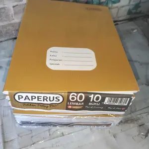 PAPERUS Buku Tulis Motif KRAFT 40 LEMBAR / SAMPUL COKLAT Ukuran Kuarto / Kecil / Buku Tulis Murah